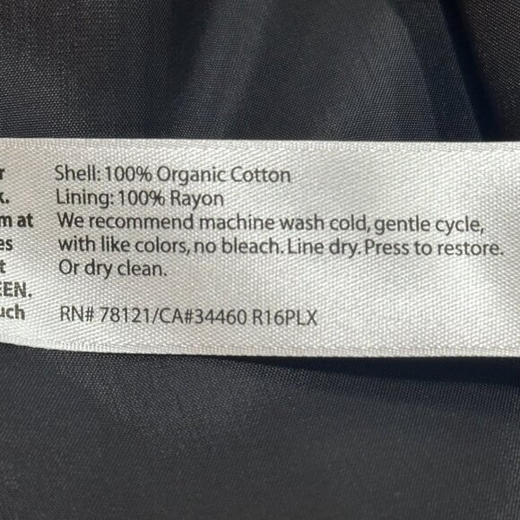 Eileen Fisher 100% Organic‎ Cotton Karume Dash Coat Blazer Black White Medium - Picture 6 of 6